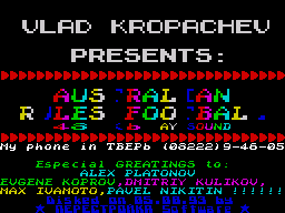 Australian Rules Football