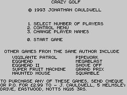 Crazy Golf Jonathan Cauldwell