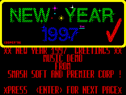 New Year 1997 Greetings